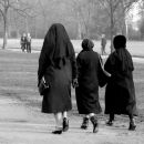 Nuns walking, Hyde Park