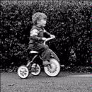 Small boy on bike, Steelworks, Corby